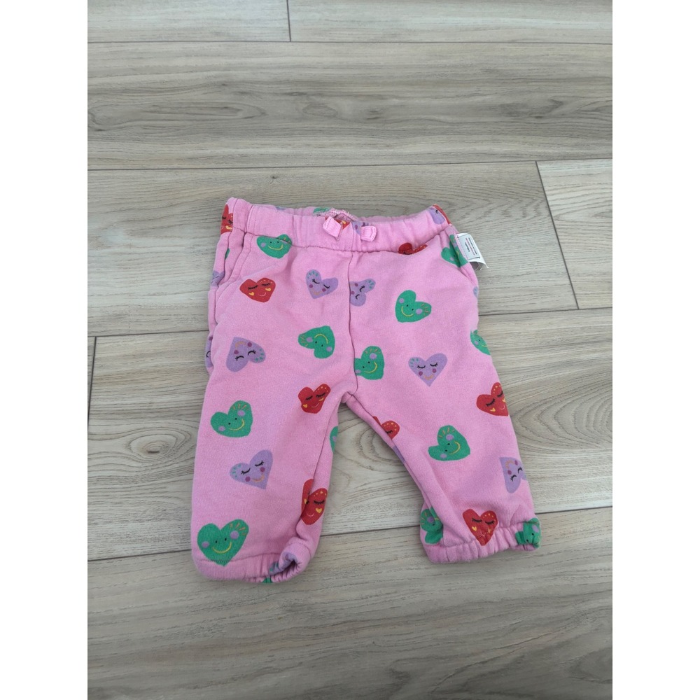 Stella McCartney Kids Pink‎ Heart Print Joggers Sweatpants 9 Months